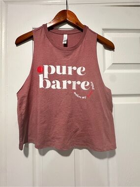 Bella Canvas Mauve Crop Tank with White Logo